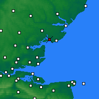 Nearby Forecast Locations - Brightlingsea - Carte