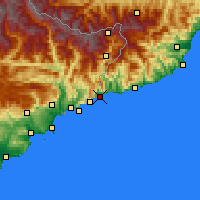 Nearby Forecast Locations - Menton - Carte