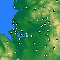 Nearby Forecast Locations - Wigan - Carte