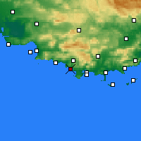 Nearby Forecast Locations - Bandol - Carte