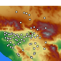 Nearby Forecast Locations - San Bernardino - Carte