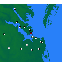Nearby Forecast Locations - Hampton - Carte
