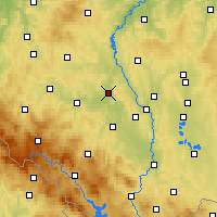 Nearby Forecast Locations - Písek - Carte