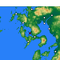 Nearby Forecast Locations - Nagasaki (Aéroport) - Carte