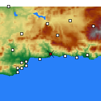 Nearby Forecast Locations - Vélez-Málaga - Carte