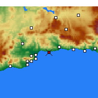 Nearby Forecast Locations - Rincón de la Victoria - Carte