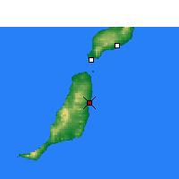 Nearby Forecast Locations - Puerto del Rosario - Carte
