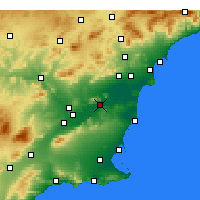 Nearby Forecast Locations - Orihuela - Carte