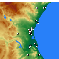 Nearby Forecast Locations - Manises - Carte