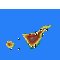 Nearby Forecast Locations - Icod de los Vinos - Carte