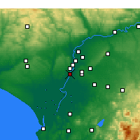 Nearby Forecast Locations - Coria del Río - Carte