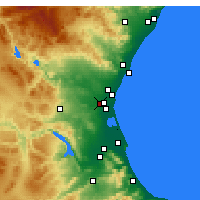 Nearby Forecast Locations - Aldaia - Carte