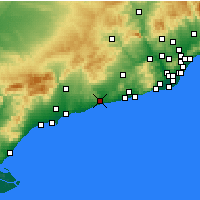 Nearby Forecast Locations - El Vendrell - Carte
