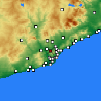 Nearby Forecast Locations - Sant Cugat del Vallès - Carte