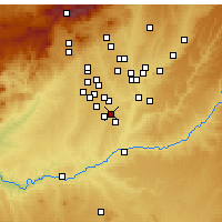 Nearby Forecast Locations - Pinto - Carte