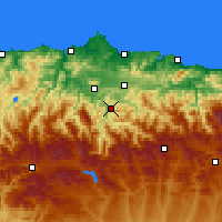 Nearby Forecast Locations - Mieres - Carte