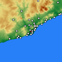 Nearby Forecast Locations - Cornellà de Llobregat - Carte