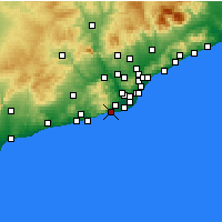 Nearby Forecast Locations - Castelldefels - Carte