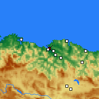 Nearby Forecast Locations - Algorta - Carte
