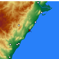 Nearby Forecast Locations - Alcossebre - Carte
