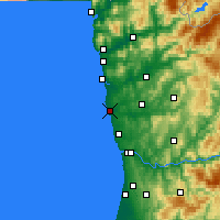 Nearby Forecast Locations - Póvoa de Varzim - Carte