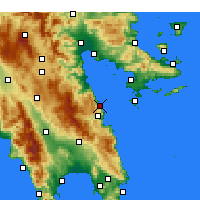 Nearby Forecast Locations - Paralia - Carte