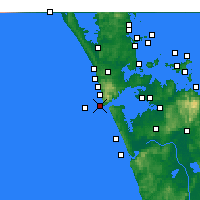 Nearby Forecast Locations - Manukau Harbour Entrance - Carte