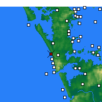 Nearby Forecast Locations - Muriwai - Carte