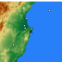 Nearby Forecast Locations - Ocean Beach - Carte