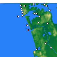 Nearby Forecast Locations - Port Waikato - Carte