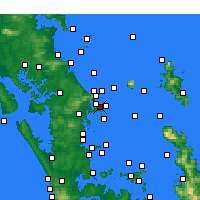 Nearby Forecast Locations - Tāwharanui Peninsula - Carte