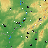 Nearby Forecast Locations - Uherské Hradiště - Carte