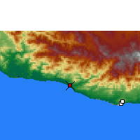 Nearby Forecast Locations - Puerto Escondido - Carte