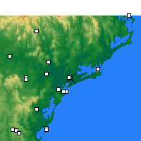 Nearby Forecast Locations - Base Williamtown - Carte