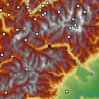 Nearby Forecast Locations - Aoste - Carte
