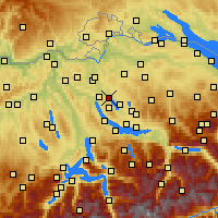 Nearby Forecast Locations - Dübendorf - Carte