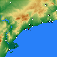 Nearby Forecast Locations - Salou - Carte