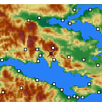 Nearby Forecast Locations - Aráchova - Carte