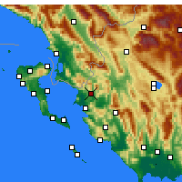 Nearby Forecast Locations - Filiátes - Carte