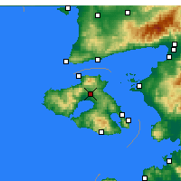 Nearby Forecast Locations - Kalloní - Carte