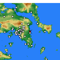 Nearby Forecast Locations - Rafína - Carte