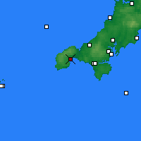 Nearby Forecast Locations - Penzance - Carte
