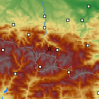 Nearby Forecast Locations - Plateau de Beille - Carte