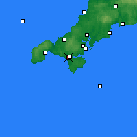 Nearby Forecast Locations - Helston - Carte