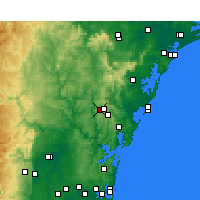 Nearby Forecast Locations - Central Coast - Carte
