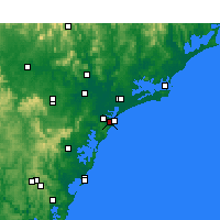 Nearby Forecast Locations - Newcastle - Carte