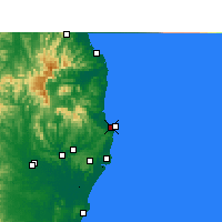 Nearby Forecast Locations - Byron Bay - Carte