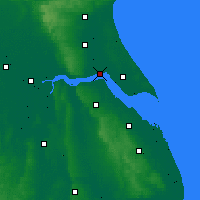 Nearby Forecast Locations - Kingston upon Hull - Carte