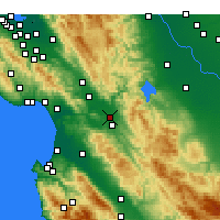 Nearby Forecast Locations - Hollister - Carte