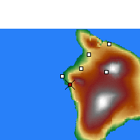 Nearby Forecast Locations - Kailua-Kona - Carte